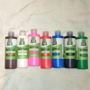 NWT (7) 8OZ  CRAFTERS CLOSET ACRYLIC CRAFT PAINT